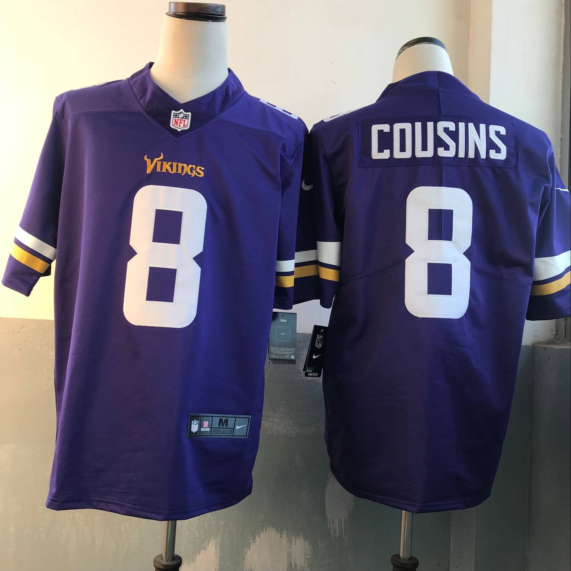 Men Minnesota Vikings 8 Cousins Purple Nike Vapor Untouchable Limited NFL Jerseys